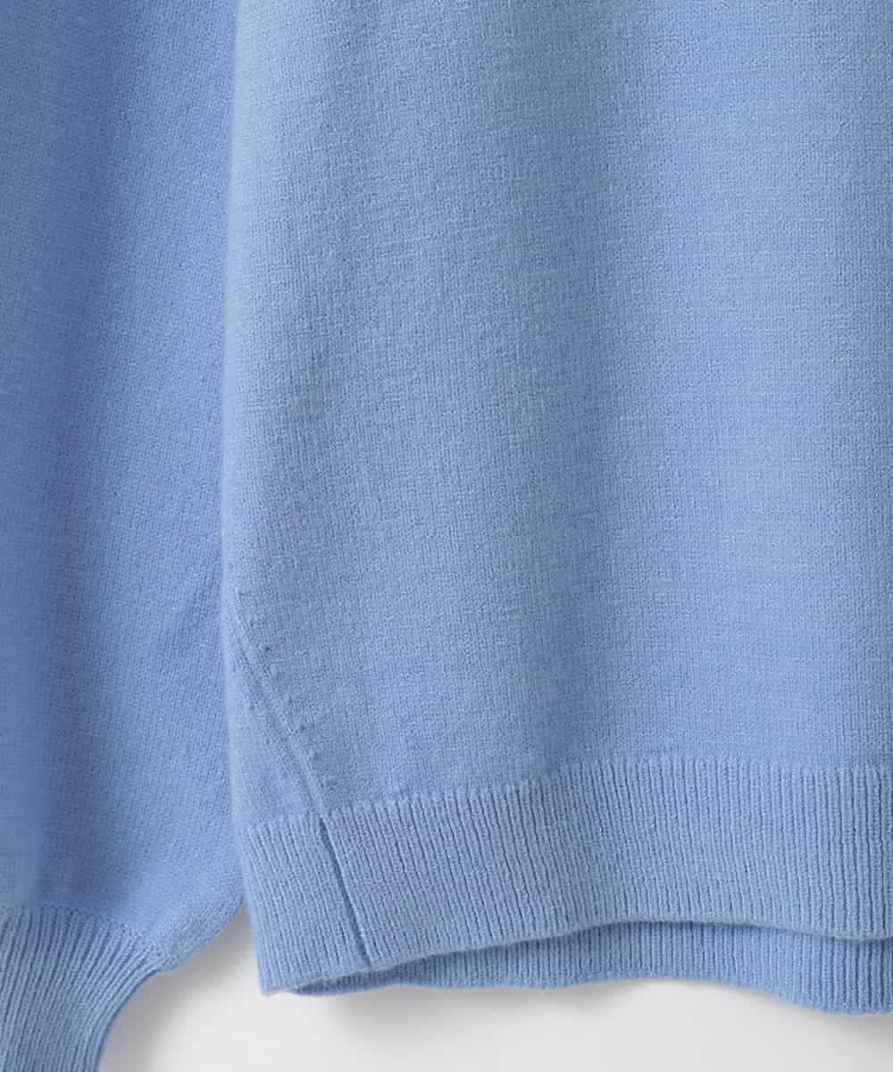 ZMFAE40110 al'aise modulation(アレーズモジュレーション) 【洗える】コンパクトロゴニット ブルー