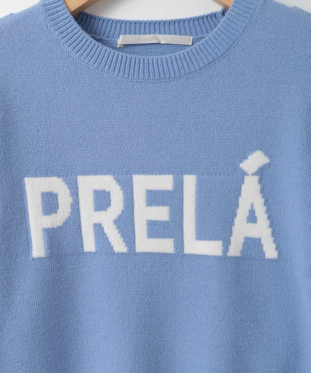 ZMFAE40110 al'aise modulation(アレーズモジュレーション) 【洗える】コンパクトロゴニット ブルー