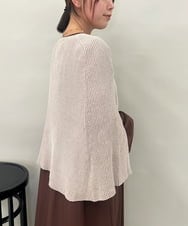 ZMFAE41098 al'aise modulation(アレーズモジュレーション) 【洗える】リブニットポンチョ ベージュ