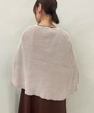 ZMFAE41098 al'aise modulation(アレーズモジュレーション) 【洗える】リブニットポンチョ ベージュ