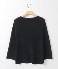 ZMFAE41098 al'aise modulation(アレーズモジュレーション) 【洗える】リブニットポンチョ ブラック