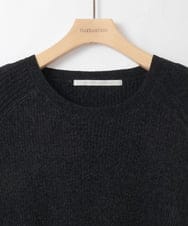 ZMFAE41098 al'aise modulation(アレーズモジュレーション) 【洗える】リブニットポンチョ ブラック