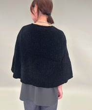 ZMFAE41098 al'aise modulation(アレーズモジュレーション) 【洗える】リブニットポンチョ ブラック