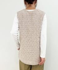 ZMFAE42140 al'aise modulation(アレーズモジュレーション) テープヤーンVネックベスト アイボリー