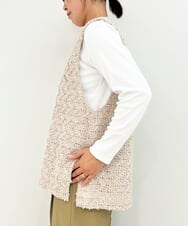 ZMFAE42140 al'aise modulation(アレーズモジュレーション) テープヤーンVネックベスト アイボリー