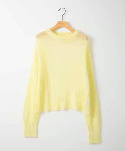 ZMFAE43110 al'aise modulation モヘヤ混ルーズメッシュニットプルオーバー