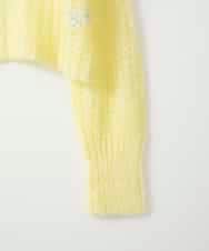 ZMFAE43110 al'aise modulation(アレーズモジュレーション) モヘヤ混ルーズメッシュニットプルオーバー ライトイエロー