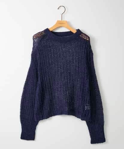 ZMFAE43110 al'aise modulation モヘヤ混ルーズメッシュニットプルオーバー