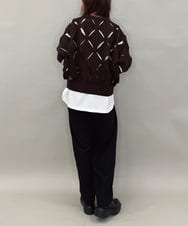 ZMFAE44150 al'aise modulation(アレーズモジュレーション) 【洗える】ホールデザインニットプルオーバー ブラウン