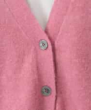 ZMFAE46170 al'aise modulation(アレーズモジュレーション) 【洗える/セットアイテム】ロングニットカーディガン×シャツ切替カットソー ピンク