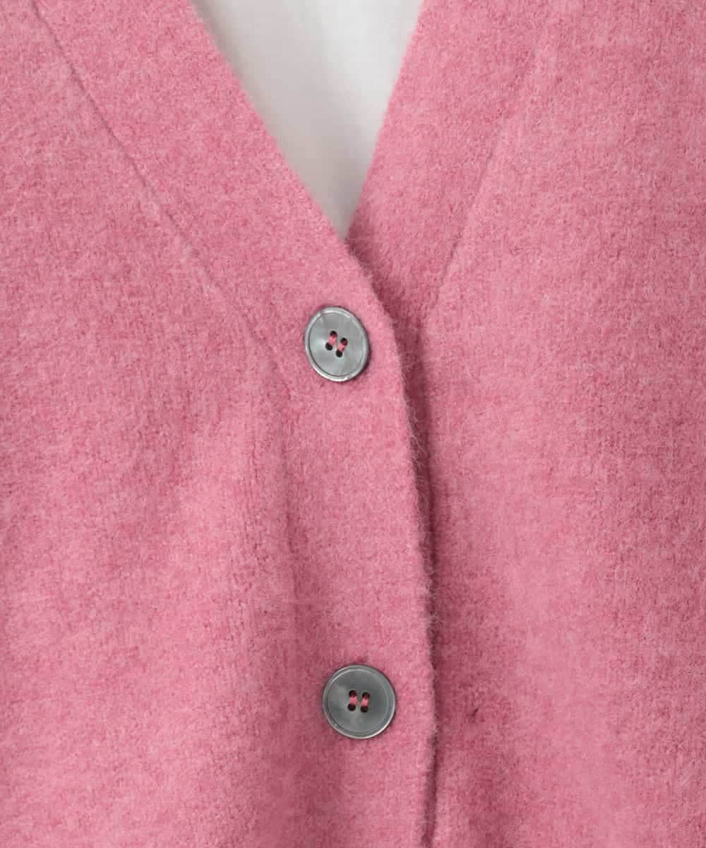 ZMFAE46170 al'aise modulation(アレーズモジュレーション) 【洗える/セットアイテム】ロングニットカーディガン×シャツ切替カットソー ピンク