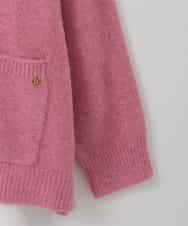 ZMFAE46170 al'aise modulation(アレーズモジュレーション) 【洗える/セットアイテム】ロングニットカーディガン×シャツ切替カットソー ピンク