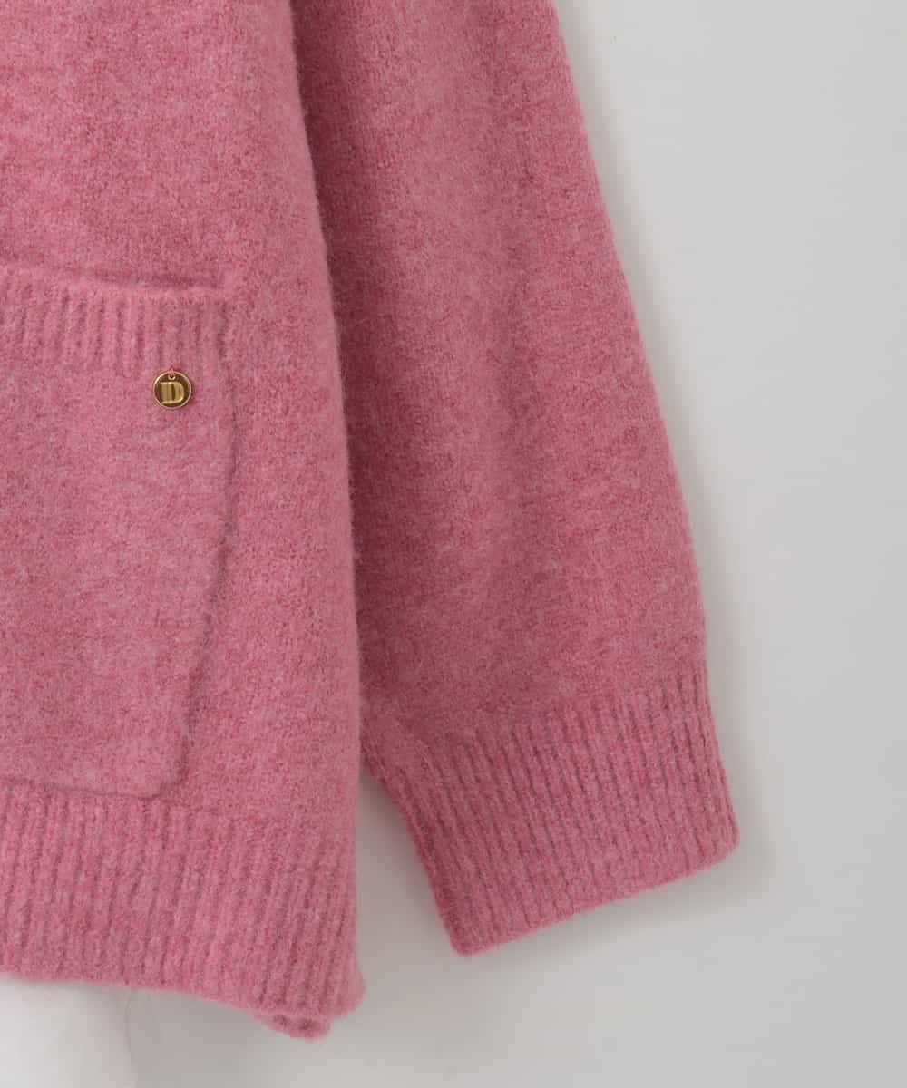 ZMFAE46170 al'aise modulation(アレーズモジュレーション) 【洗える/セットアイテム】ロングニットカーディガン×シャツ切替カットソー ピンク