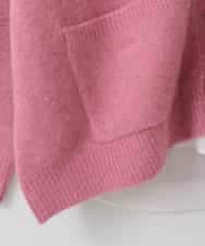 ZMFAE46170 al'aise modulation(アレーズモジュレーション) 【洗える/セットアイテム】ロングニットカーディガン×シャツ切替カットソー ピンク