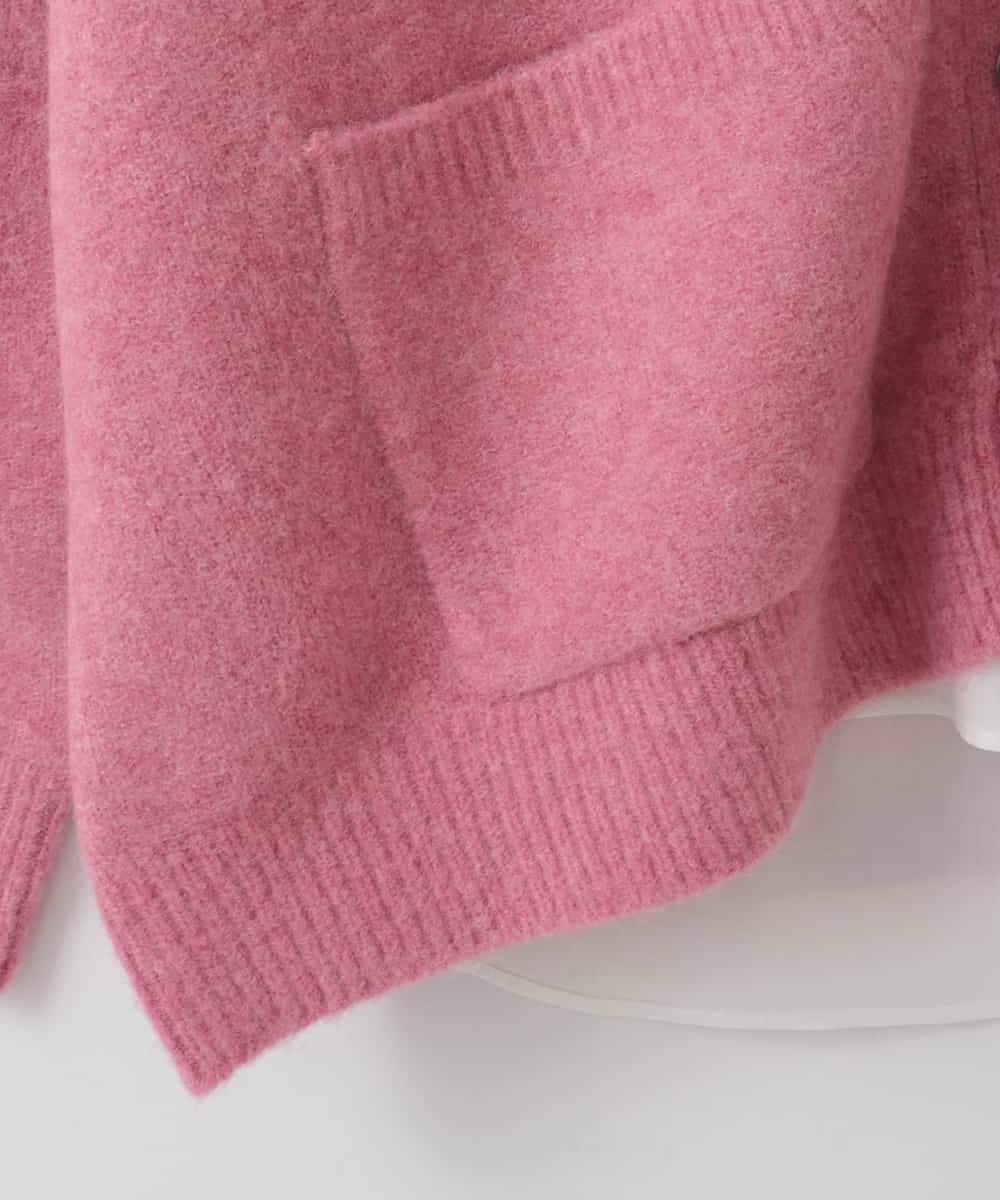 ZMFAE46170 al'aise modulation(アレーズモジュレーション) 【洗える/セットアイテム】ロングニットカーディガン×シャツ切替カットソー ピンク