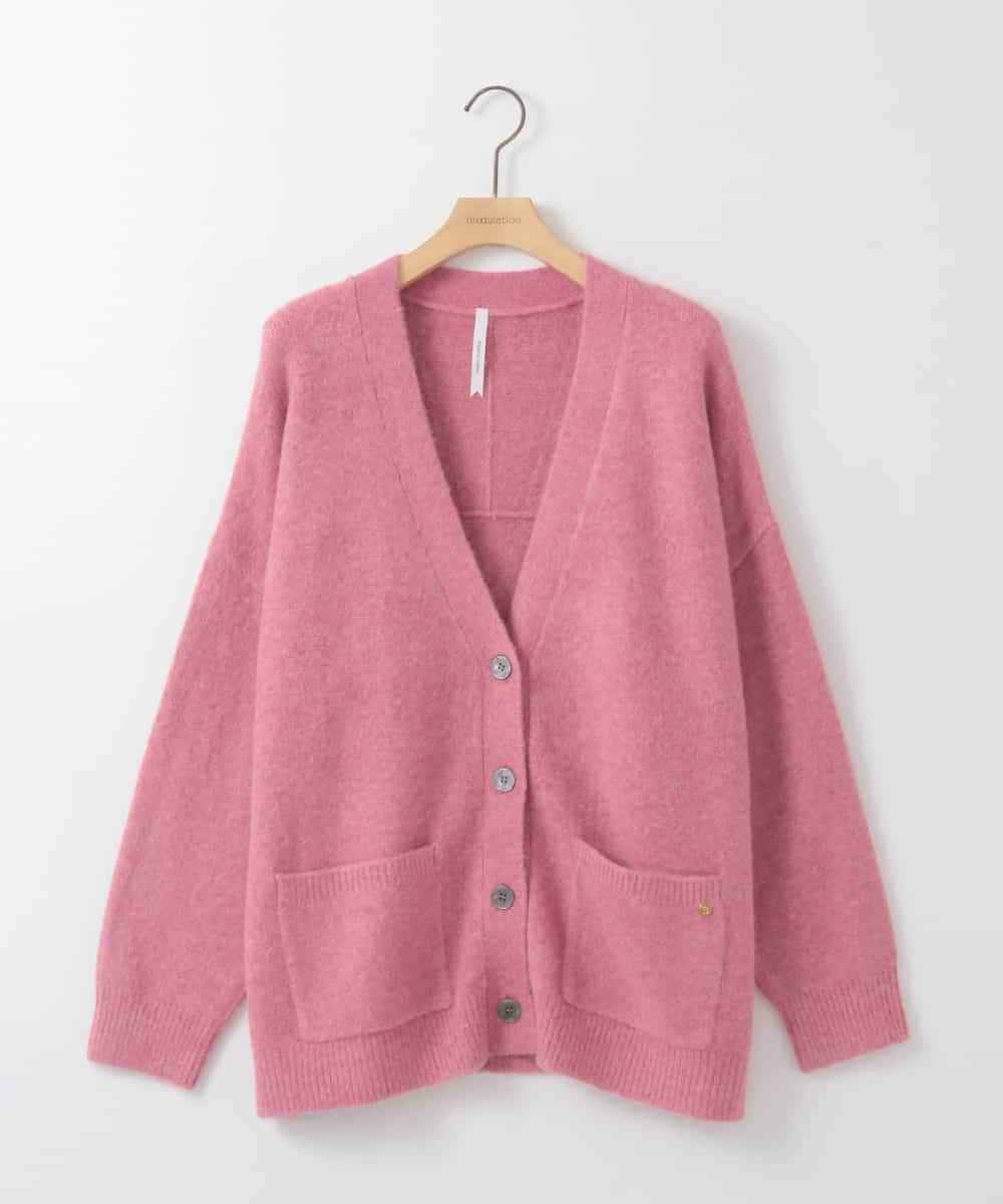 ZMFAE46170 al'aise modulation(アレーズモジュレーション) 【洗える/セットアイテム】ロングニットカーディガン×シャツ切替カットソー ピンク