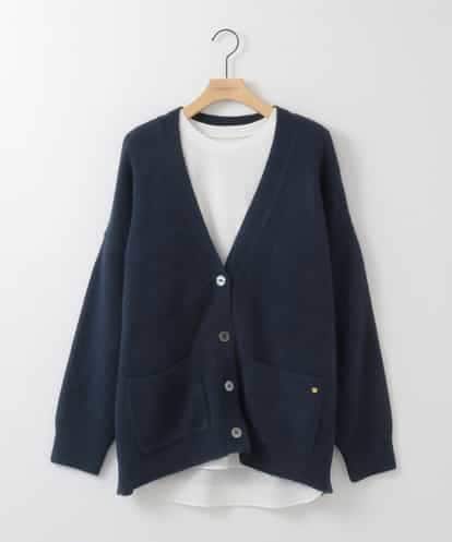 ZMFAE46170 al'aise modulation 【洗える/セットアイテム】ロングニットカーディガン×シャツ切替カットソー