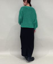 ZMFAE48110 al'aise modulation(アレーズモジュレーション) 【洗える】モールニットデザインプルオーバー グリーン