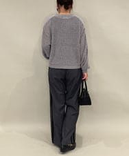 ZMFAE48110 al'aise modulation(アレーズモジュレーション) 【洗える】モールニットデザインプルオーバー グレー