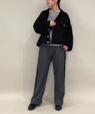 ZMFAE48110 al'aise modulation(アレーズモジュレーション) 【洗える】モールニットデザインプルオーバー グレー