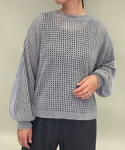 ZMFAE48110 al'aise modulation 【洗える】モールニットデザインプルオーバー