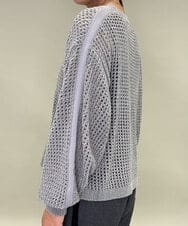 ZMFAE48110 al'aise modulation(アレーズモジュレーション) 【洗える】モールニットデザインプルオーバー グレー