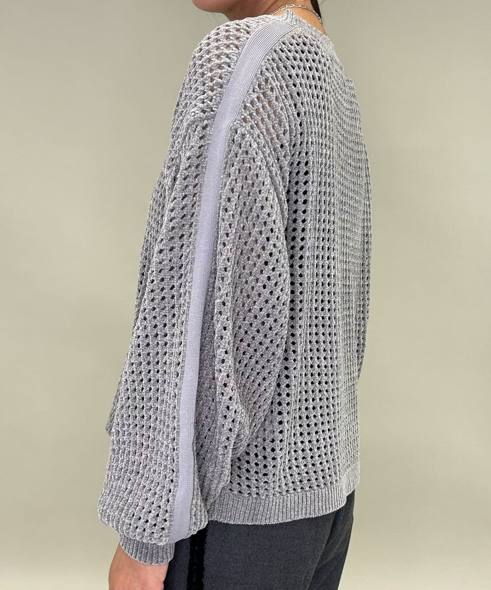 ZMFAE48110 al'aise modulation(アレーズモジュレーション) 【洗える】モールニットデザインプルオーバー グレー