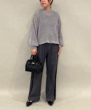 ZMFAE48110 al'aise modulation(アレーズモジュレーション) 【洗える】モールニットデザインプルオーバー グレー