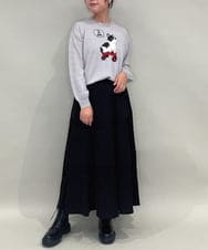 ZMFAE49130 al'aise modulation(アレーズモジュレーション) 【洗える】DOGポイントニットプルオーバー ライトグレー