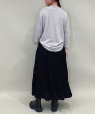 ZMFAE49130 al'aise modulation(アレーズモジュレーション) 【洗える】DOGポイントニットプルオーバー ライトグレー