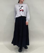 ZMFAE49130 al'aise modulation(アレーズモジュレーション) 【洗える】DOGポイントニットプルオーバー ライトグレー