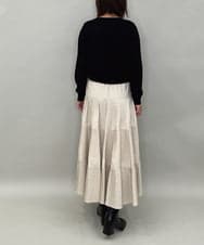 ZMFAE50120 al'aise modulation(アレーズモジュレーション) 【洗える】ビジュー刺繍デザインニットプルオーバー ブラック