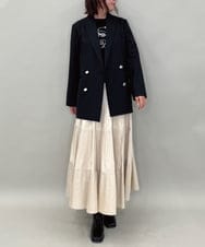 ZMFAE50120 al'aise modulation(アレーズモジュレーション) 【洗える】ビジュー刺繍デザインニットプルオーバー ブラック