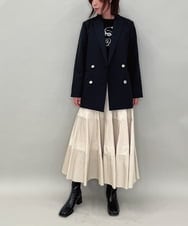 ZMFAE50120 al'aise modulation(アレーズモジュレーション) 【洗える】ビジュー刺繍デザインニットプルオーバー ブラック