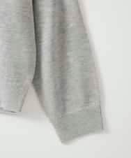 ZMFAE50120 al'aise modulation(アレーズモジュレーション) 【洗える】ビジュー刺繍デザインニットプルオーバー ライトグレー