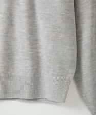 ZMFAE50120 al'aise modulation(アレーズモジュレーション) 【洗える】ビジュー刺繍デザインニットプルオーバー ライトグレー