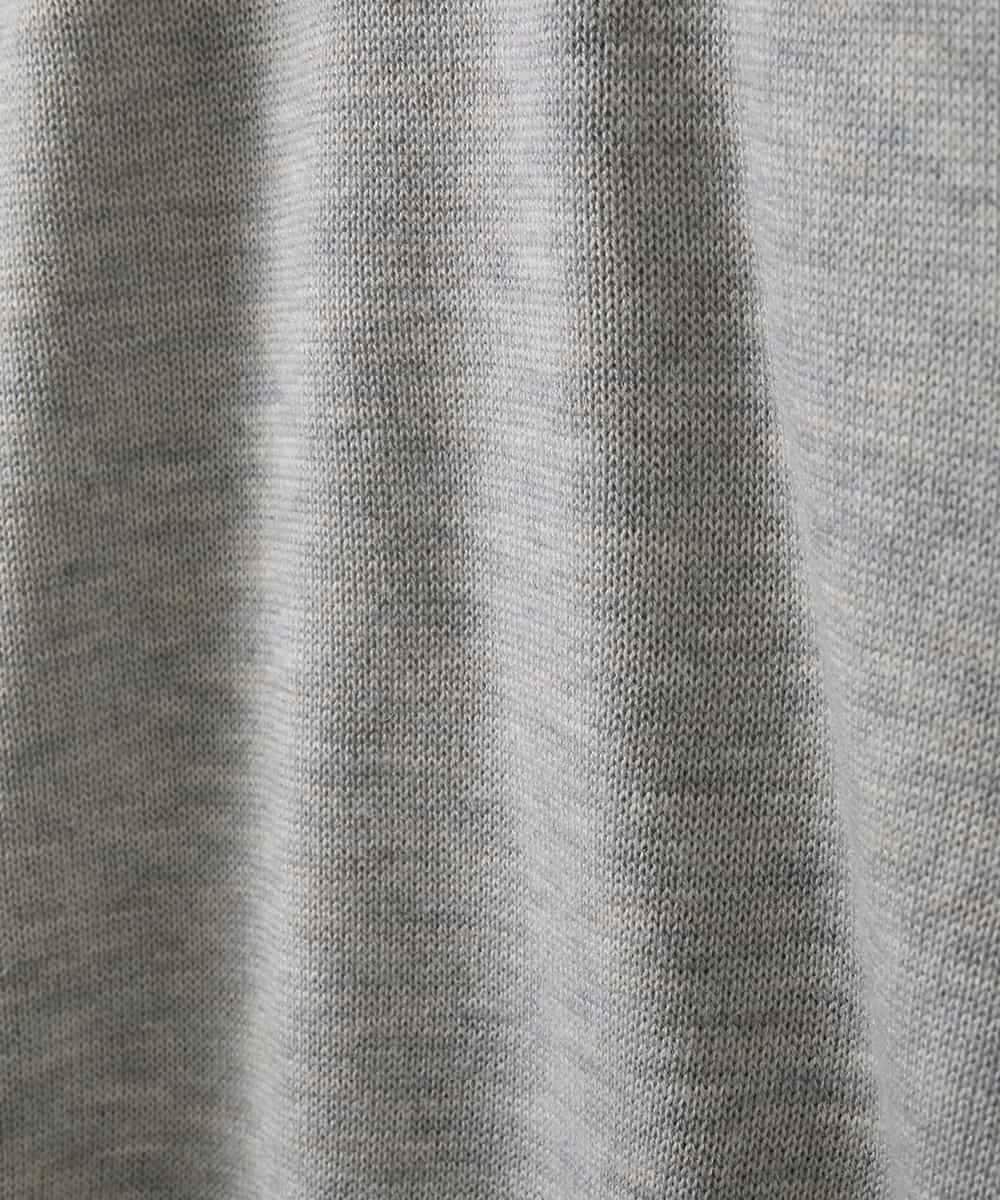 ZMFAE50120 al'aise modulation(アレーズモジュレーション) 【洗える】ビジュー刺繍デザインニットプルオーバー ライトグレー