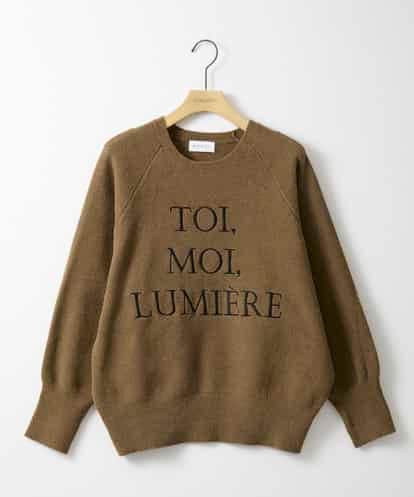 ZMFAE51120 al'aise modulation 【洗える】ロゴ刺繍ニットプルオーバー