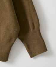 ZMFAE51120 al'aise modulation(アレーズモジュレーション) 【洗える】ロゴ刺繍ニットプルオーバー ブラウン