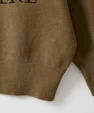 ZMFAE51120 al'aise modulation(アレーズモジュレーション) 【洗える】ロゴ刺繍ニットプルオーバー ブラウン