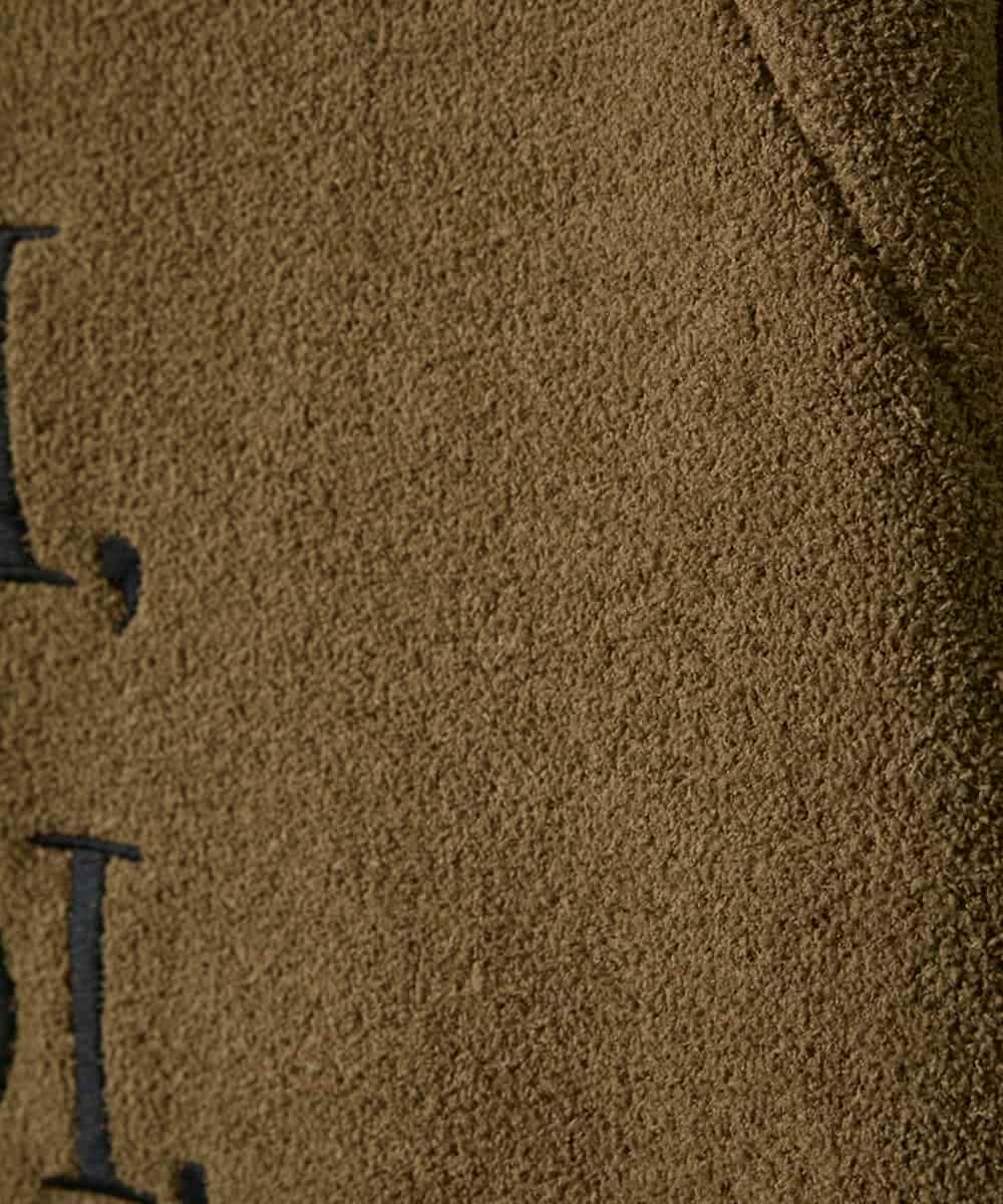 ZMFAE51120 al'aise modulation(アレーズモジュレーション) 【洗える】ロゴ刺繍ニットプルオーバー ブラウン