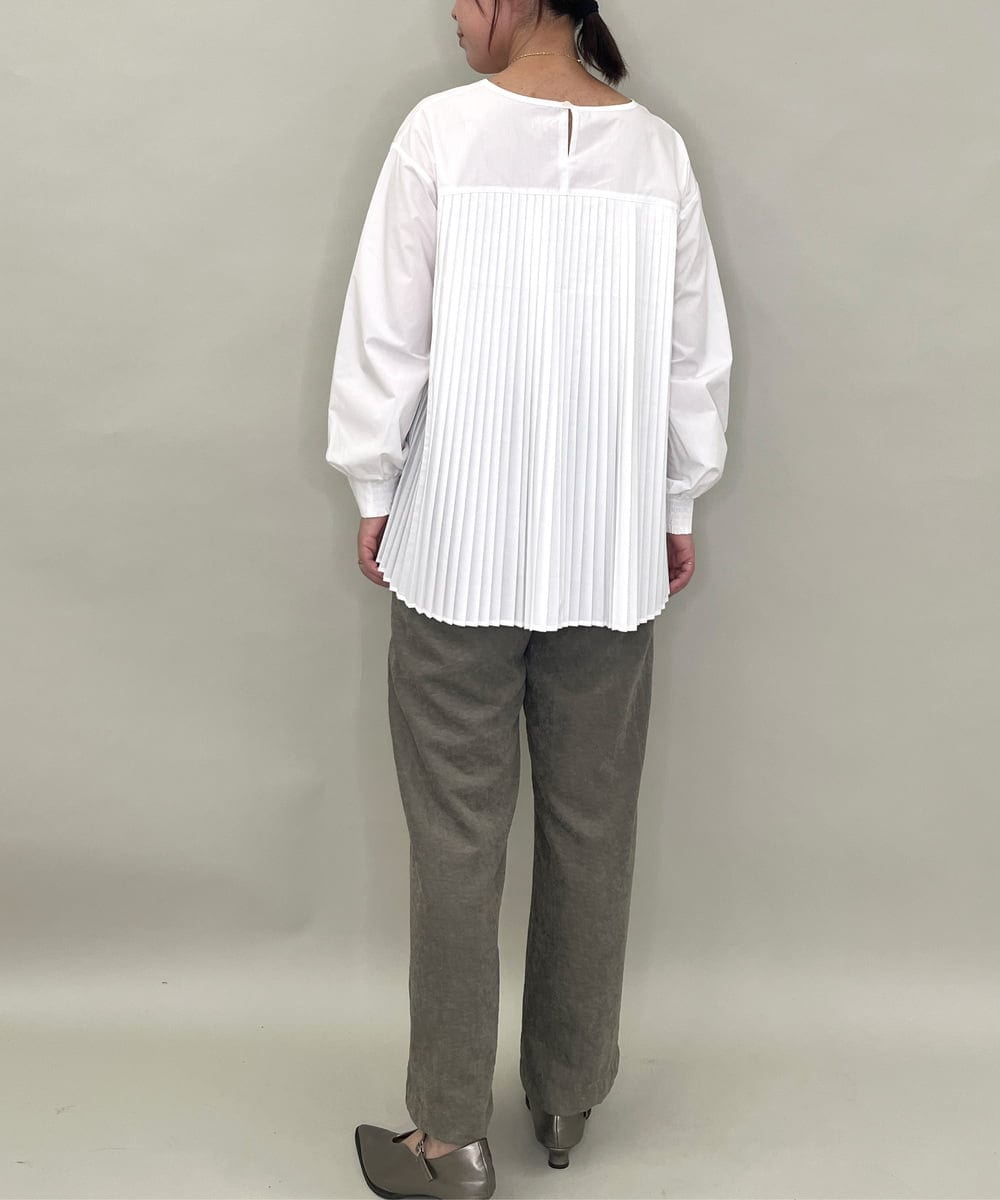 ZMFAE54150 al'aise modulation(アレーズモジュレーション) 【セットアイテム/洗える】プリーツブラウス×バッククロスニットベスト ブラウン