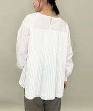 ZMFAE54150 al'aise modulation(アレーズモジュレーション) 【セットアイテム/洗える】プリーツブラウス×バッククロスニットベスト ブラウン