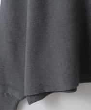 ZMFAE55099 al'aise modulation(アレーズモジュレーション) ロゴアクセントデザインニットプルオーバー ダークグレー