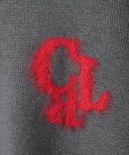 ZMFAE55099 al'aise modulation(アレーズモジュレーション) ロゴアクセントデザインニットプルオーバー ダークグレー