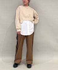 ZMFAE56130 al'aise modulation(アレーズモジュレーション) ブラウスレイヤードデザイントップ ベージュ