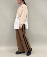 ZMFAE56130 al'aise modulation(アレーズモジュレーション) ブラウスレイヤードデザイントップ ベージュ