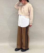 ZMFAE56130 al'aise modulation(アレーズモジュレーション) ブラウスレイヤードデザイントップ ベージュ