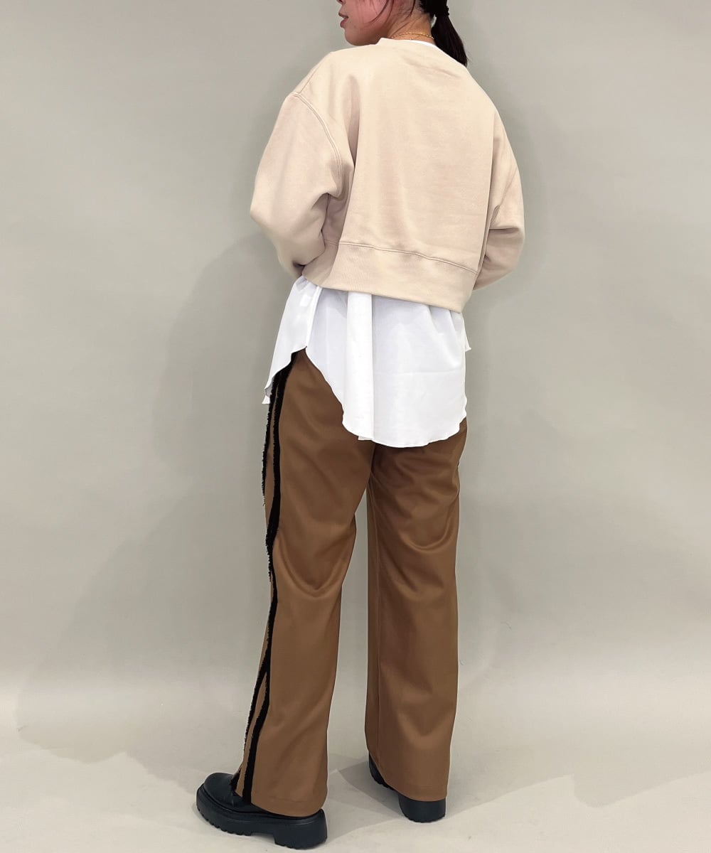 ZMFAE56130 al'aise modulation(アレーズモジュレーション) ブラウスレイヤードデザイントップ ベージュ