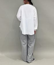 ZMFAE56130 al'aise modulation(アレーズモジュレーション) ブラウスレイヤードデザイントップ ダークグレー